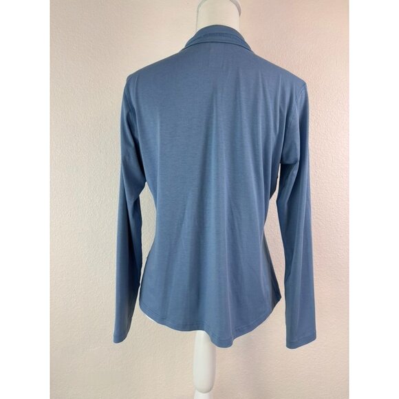REI women's large blue long sleeve 1/4 zip lightweight‎ pullover top hiking - Picture 4 of 5